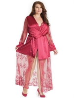 3. Sex Shop, Maxi Length Merlot Satin Robe by Coquette