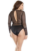 4. Sex Shop, Black longsleeve lace teddy by Coquette