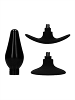 3. Sex Shop, Interchangeable Aluminum and Silicone Butt Plug Set in Black by Ouch!