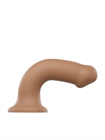 2. Sex Shop, Caramel Dual Density Semi-Realistic Bendable XL Dildo by Strap-on-Me