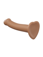 3. Sex Shop, Caramel Dual Density Semi-Realistic Bendable XL Dildo by Strap-on-Me