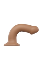 2. Sex Shop, Caramel Dual Density Semi-Realistic Bendable Large Dildo by Strap-on-Me
