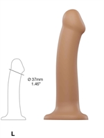 4. Sex Shop, Caramel Dual Density Semi-Realistic Bendable Large Dildo by Strap-on-Me