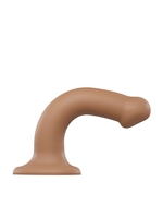 2. Sex Shop, Caramel Dual Density Semi-Realistic Bendable Medium Dildo by Strap-on-Me