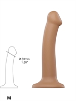 4. Sex Shop, Caramel Dual Density Semi-Realistic Bendable Medium Dildo by Strap-on-Me