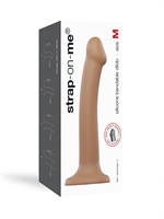 5. Sex Shop, Caramel Dual Density Semi-Realistic Bendable Medium Dildo by Strap-on-Me