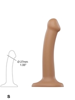 4. Sex Shop, Caramel Dual Density Semi-Realistic Bendable Small Dildo by Strap-on-Me