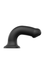 2. Sex Shop, Black Dual Density Semi-Realistic Bendable XL Dildo by Strap-on-Me