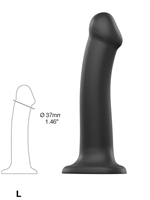 4. Sex Shop, Black Dual Density Semi-Realistic Bendable Large Dildo - Strap-on-Me