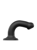 2. Sex Shop, Black Dual Density Semi-Realistic Bendable Medium Dildo by Strap-on-Me