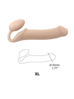 3. Sex Shop, XL Beige Bendable Strapless Strap-On by Strap-on-Me
