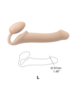 3. Sex Shop, Large Beige Bendable Strapless Strap-On