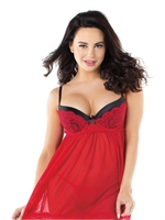 3. Sex Shop, Red and black Babydoll by Dreamgirl