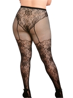 2. Sex Shop, Fishnet pantyhose with a delicate lace pattern by Dreamgirl