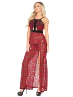 5. Sex Shop, Red and Black Halter Gown by Coquette