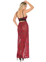 6. Sex Shop, Red and Black Halter Gown by Coquette