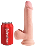 5. Sex Shop, King Cock Plus - Triple Density Dildo with Balls (7.5 in)