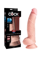 6. Sex Shop, King Cock Plus - Triple Density Dildo with Balls (8 in)