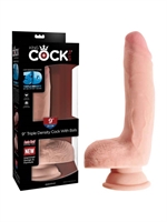 6. Sex Shop, King Cock Plus - Triple Density Dildo with Balls (9 in)