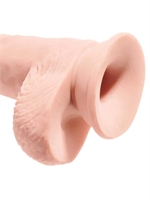 4. Sex Shop, King Cock Plus - Fat Triple Density Dildo with Balls (10 in)