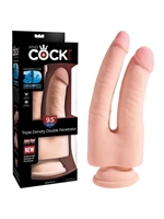 6. Sex Shop, King Cock Plus - Triple Density Dildo with double penetration (9.5 in)