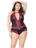 3. Sex Shop, Black and Fuchsia Teddy - Coquette