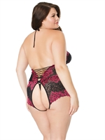 5. Sex Shop, Black and Fuchsia Teddy - Coquette