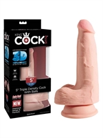 6. Sex Shop, King Cock Plus - Triple Density Dildo with Balls (5 in)