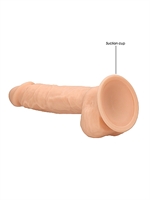 3. Sex Shop, 22.8cm Beige Silicone Dildo With Balls by Shots