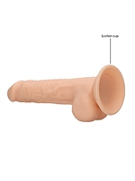 3. Sex Shop, 24cm Beige Silicone Dildo With Balls by Shots