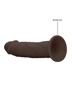 3. Sex Shop, 19.2cm Brown Silicone Dildo Without Balls by Shots