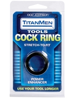 3. Sex Shop, Black Cockring Titanmen Tools by Doc Jonhson