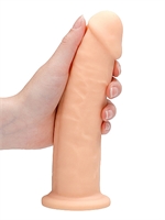 5. Sex Shop, 22.8cm Beige Silicone Dildo Without Balls by Shots
