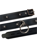 2. Sex Shop, 1 Ring Leather Slave LXB Collar - Medium