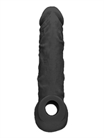 2. Sex Shop, Black 8" Penis Sleeve by RealRock