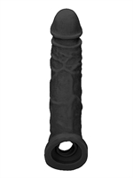 3. Sex Shop, Black 8" Penis Sleeve by RealRock
