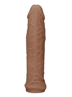 2. Sex Shop, Tan 6" Penis Sleeve by RealRock