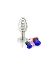 2. Sex Shop, Medium Ribbed Jeweled Wild Passion Butt Plug