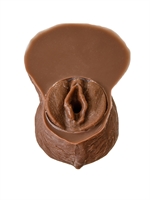 2. Sex Shop, Dark Brown Penile Prosthesis Hard Packer by Banana Prosthetics