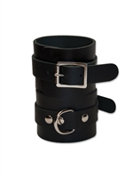 2. Sex Shop, Standard Leather LXB Cuffs - Medium