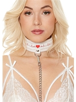 4. Sex Shop, White Nurse Themed Leather Collar and Leash by Ouch!
