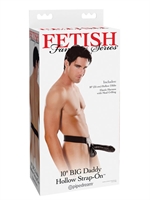 3. Sex Shop, Fetish Fantasy Big Daddy Hollow 10 in Strap on