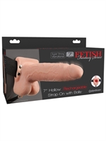 6. Sex Shop, Fetish Fantasy Series 7 inches Hollow Rechargeable Strap-On with Balls