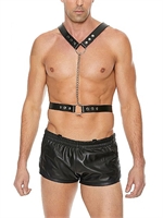 2. Sex Shop, Twisted Bit Black Leather Harness by Ouch