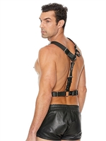 3. Sex Shop, Twisted Bit Black Leather Harness by Ouch