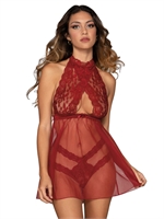 4. Sex Shop, High-Neck Halter babydoll by DreamGirl