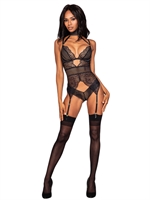 4. Sex Shop, Lace Garter Teddy by DreamGirl