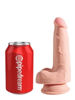 5. Sex Shop, King Cock Plus - Triple Density Dildo with Balls (5 in)