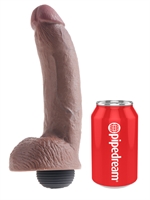 5. Sex Shop, King Cock 9" Brown Squirting Cock with Balls