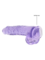 2. Sex Shop, Purple Realrock Crystal Clear 9" Dildo by RealRock